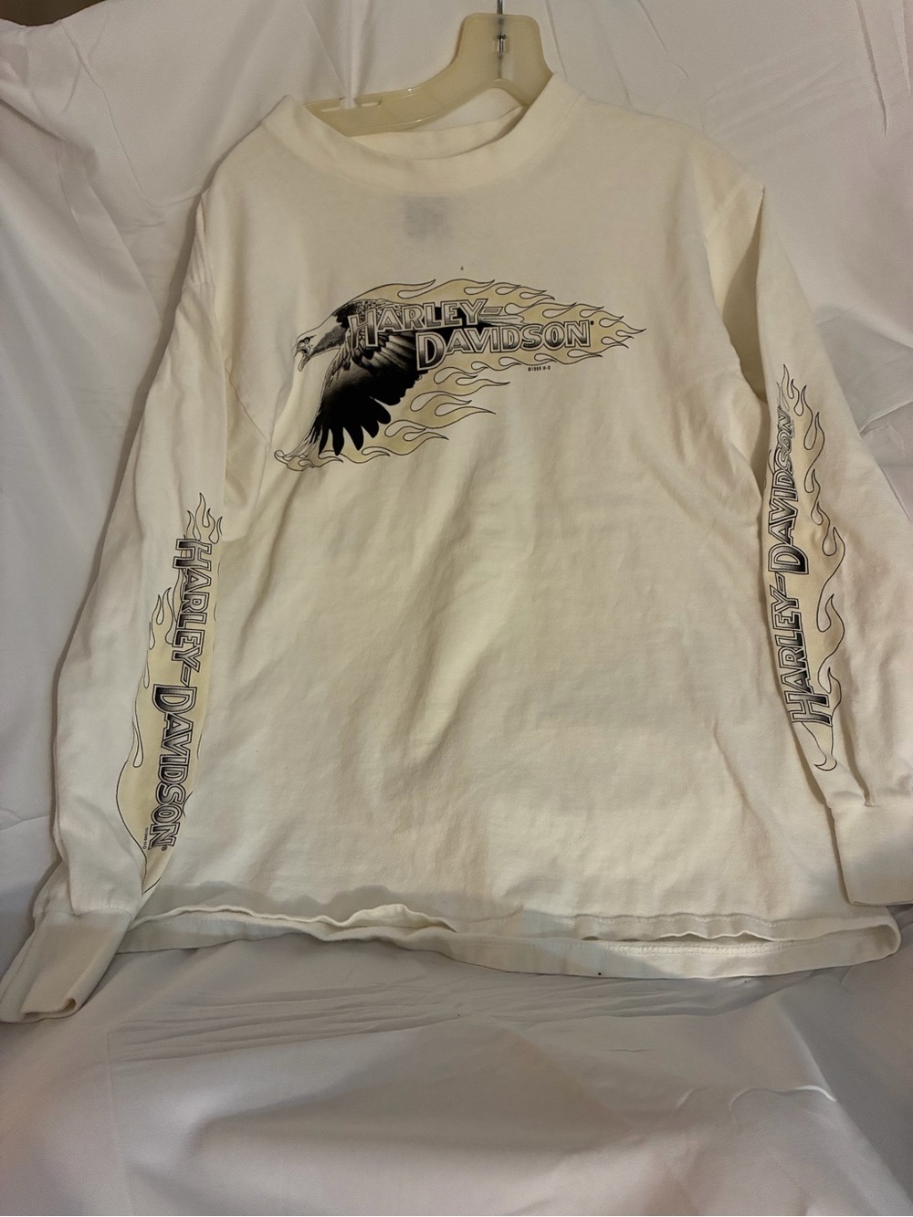 Harley-Davidson Men's Cream Long-Sleeve Graphic Shirt Hall’s HD Chico, CA SZ L
